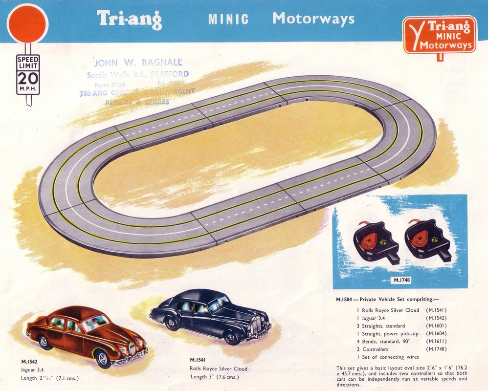 TRIANG HORNBY MINIC MOTORWAYS M1631 STRAIGHT CHANGE OVER  TRACK 